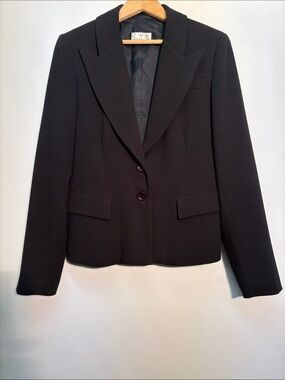 Current Tailored Black Notch-Lapel Blazer